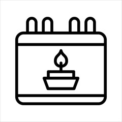 Indian Festival Calendar Icon for Design Element