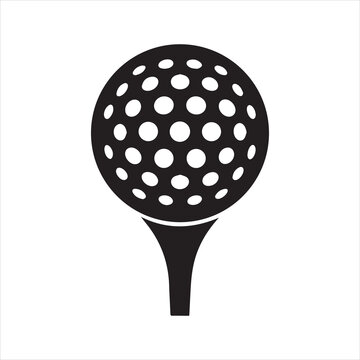 golf ball tee icon vector illustration