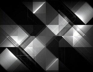 Abstract squares create a complex, luminous design