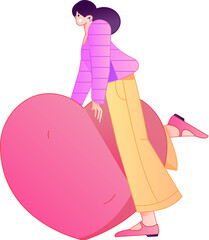 A relief illustration of a figure holding a caring hand, embodying the act of sharing affection.
