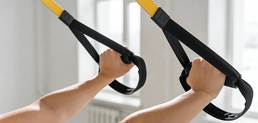 Arms Stretching Resistance Band Overhead