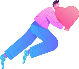 A relief illustration of a figure holding a caring hand, embodying the act of sharing affection.
