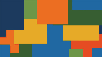 Composition of overlapping colorful rectangles for modern graphic design projects
