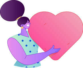 A relief illustration of a figure holding a caring hand, embodying the act of sharing affection.
