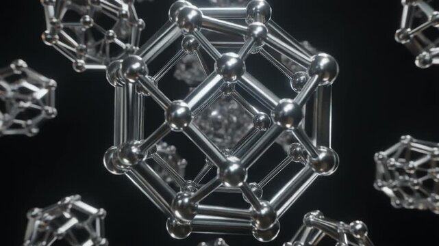 Seamless Loop: Cloud of Glowing Silver Nanobots Rapidly Self-Assembling into Complex Structures