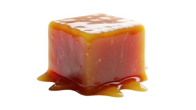 Realistic orange hexagonal crystal gem isolated on transparent background - Powered by Adobe