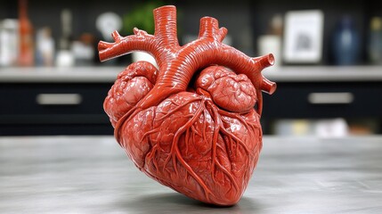 Detailed anatomical model of a human heart