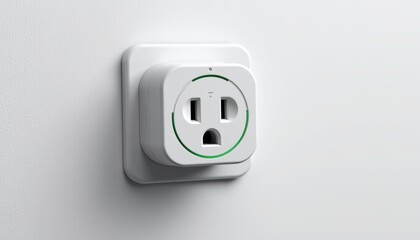 Innovative smart power outlet installation modern home technology image clean environment close-up view efficiency concept