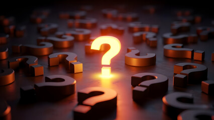Question Mark Concept in Abstract Background