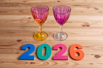 Colorful alphabet letters arranged like fridge magnets