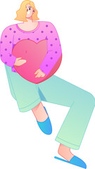 A relief illustration of a figure holding a caring hand, embodying the act of sharing affection.
