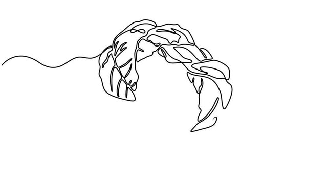 Strong rough brown rope animation continuous one line drawing, full length one line animation. minimalist pro vector illustration. self drawing animated Strong rough brown rope.