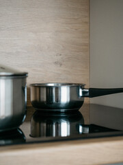 A small saucepan on the hob