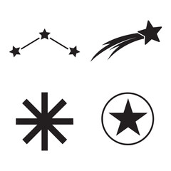 Classic Star Silhouette Pack — 4  Timeless Minimal Icons