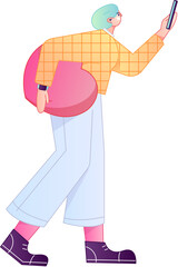 A relief illustration of a figure holding a caring hand, embodying the act of sharing affection.
