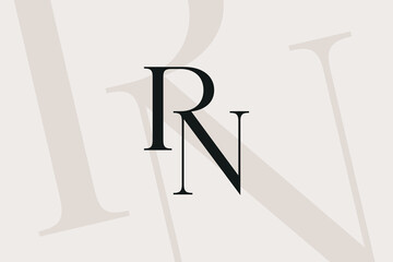 PN or NP letter logo icon design. Classic style luxury initials monogram.