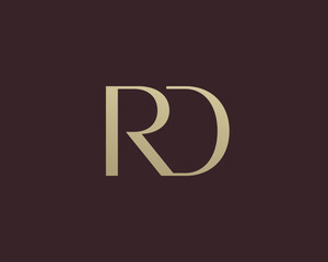 RD letter logo icon design. Classic style luxury initials monogram.