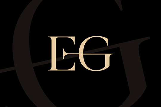 EG or GE letter logo icon design. Classic style luxury initials monogram.