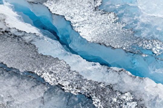 Frosty Ice Texture, Winter Scene, Frozen Surface, Cold Blue Tones, Natural Pattern, Icy Abstract