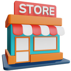 3d store illustration