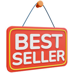 best seller sign 3d illustration