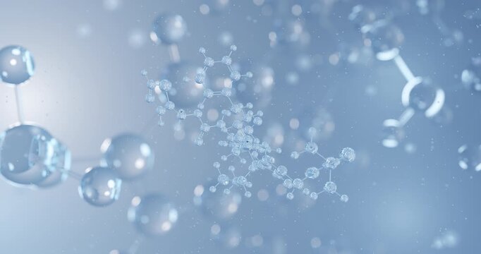 Ritonavir rotating 3D model of antiretroviral, seamless looped video
