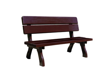 wooden bench isolated on white background