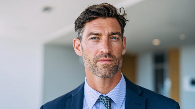 Man in suit standing in office