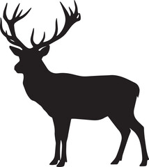 Obraz premium deer silhouette vector