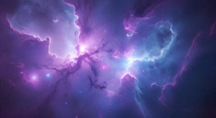 purple blue nebula abstract background,