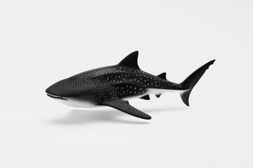 Fototapeta premium Majestic whale shark in minimalist artistic depiction of marine life