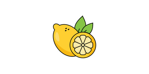 An icon of lemon in modern design style, trendy vector