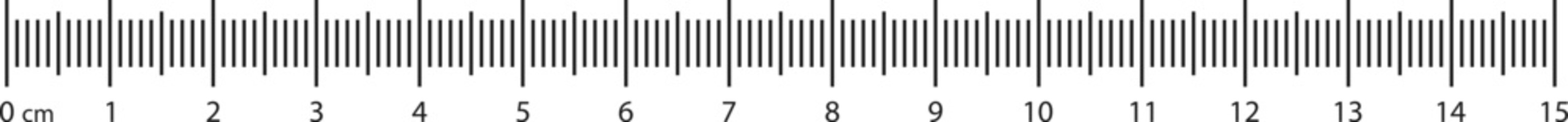 Ruler scale icon. Measuring scale. Ruler 15 cm. Measuring tool. Grid cm