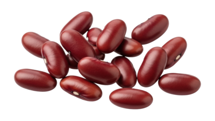 Isolated kidney beans on display, fresh red beans, close up view of the beans, dried legumes