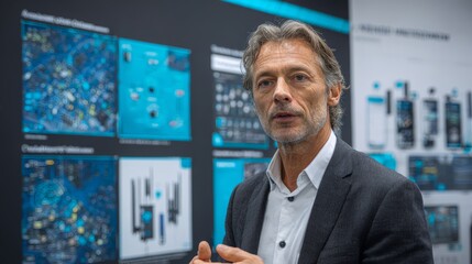 Young doctor examining an X-ray image on a digital screen
