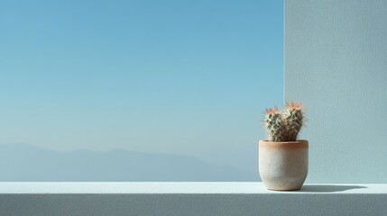 Flower in a vase placed on a simple table