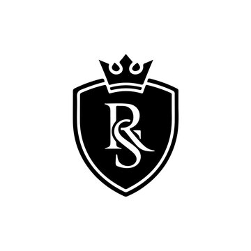 Monogram logo rs with crown emblem on white background, symbol for luxury, royalty, and corporate identity. isolated on transparent background