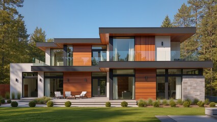 A luxurious modern house