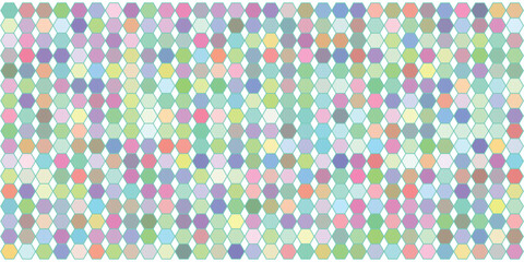 Muted Colorful Hexagon Geometric Pattern Background