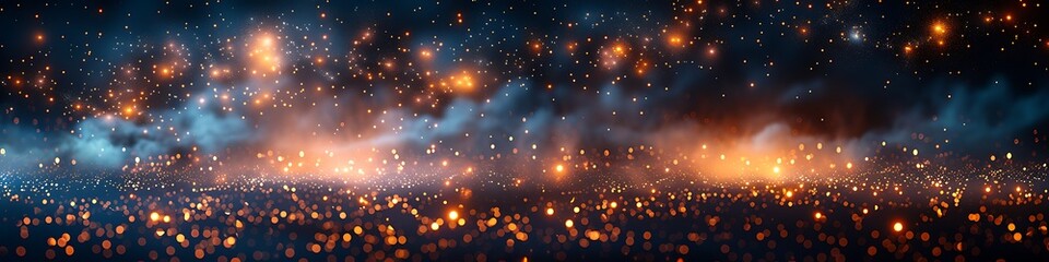 Panoramic View of a Glittering Night Sky Filled with Twinkling Stars and Celestial Dust