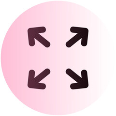 Pink Button Style zoom Icon