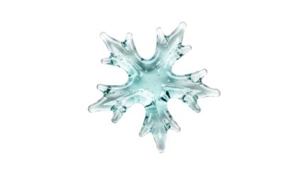 Isolated abstract organic form, blob shape of liquid with air bubbles, fluid splash concept