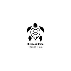 Obraz premium Minimalist Black Turtle Logo Set for Branding