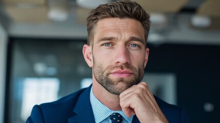 Man in suit posing for portrait