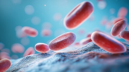 Photorealistic microscopic style visualization of gut microbiome bacteria