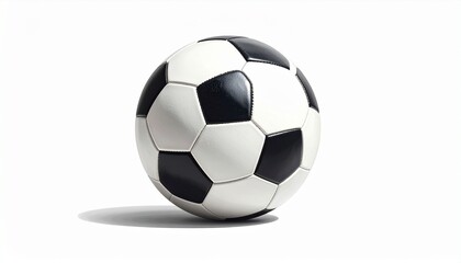 Fototapeta premium Classic Black and White Soccer Football Isolated on a White Background