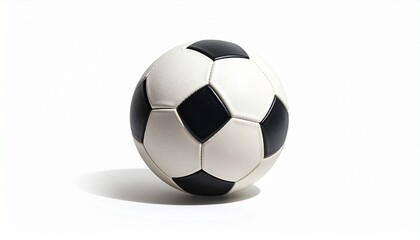 Fototapeta premium Classic Black and White Soccer Football Isolated on a White Background