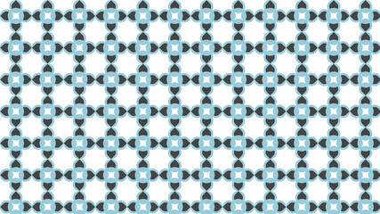 Geometric Pattern With Blue and Gray Shapes on White Background abstract