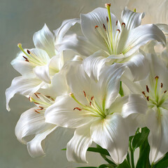 bouquet of white lilies