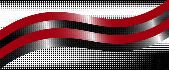 Vector red line background curve element with dark space for text and message design, overlapping layers, vector